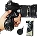 First2savvv OSH0701 Professional Wrist Grip black genuine leather hand Strap for SONY DSC-HX400 / HX400V with LENS Cleaning Cloth