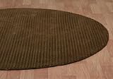 Brown Pulse 8' X 8' Round Hand Tufted Wool Rug with Free Shipping