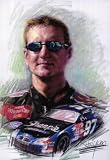 Kurt Busch (Face w/ Car) Sports Poster Print - 11 X 17