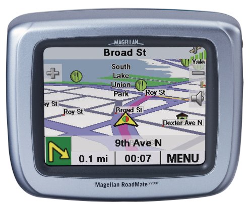 Magellan RoadMate 2200T Portable GPS Navigator, Silver