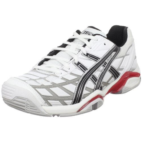 ASICS Men's GEL-Challenger 8 Tennis Shoe,White/Black/Silver,7 M