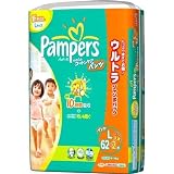 パンパース やわらかコットンケアパンツ ウルトラジャンボ L 62+2枚