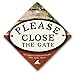 Please Close The Gate Cast Iron Oval Sign