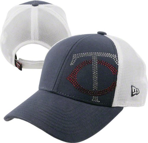Minnesota Twins Women's Hat: New Era Jersey Shimmer Trucker Mesh Hat