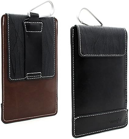 Black/Coffee Universal Matte Retro HOOk&amp;LOOP Premium Leather Belt Loop Case Holster Carrying Bag Pouch With Metal Buckle Out Size 15.5x9.5 CM,for iPhone 6 ,Apple iPhone 6S