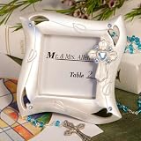 Blue cross design frame favors