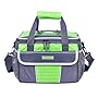 MIER Large Soft Cooler Bag Insulated Lunch Box Bag Picnic Cooler Tote with Dispensing Lid, Multiple Pockets(grey and green)