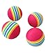 PET SHOW Bulk Coloured Cat Toys Balls Soft EVA Foam Rainbow Balls Interactive Cats Dogs Toys (50pcs)
