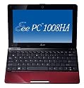 Asus Eee PC 1008HA Seashell 10-inch Netbook (Intel Atom N280 1.66 GHz, 1 GB RAM, 160 GB HDD, Windows XP Home, Burgundy)