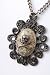 Rocker Jewelry Leopard Jasper Metal Skull pendant Large Unisex pendant