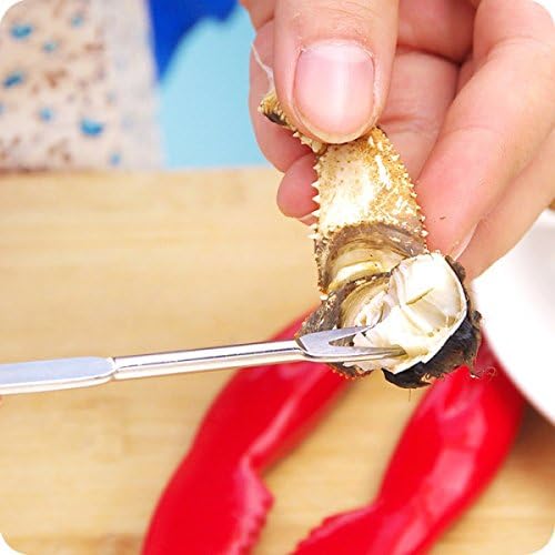 Multi-purpose Portable Stainless Steel Seafood Tool Walnut Tool Kit Crab Claws Pliers Crab Meat Pin Crab Meat Fork 3-piece Set