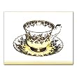 Yellow Teacup - Gift Enclosure Cards (set of 12)