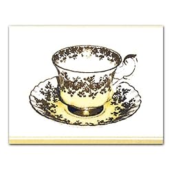 Yellow Teacup - Gift Enclosure Cards (set of 12)