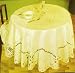 Kay Linen Embroidery 6 chair Round Table Cloth with Napkins