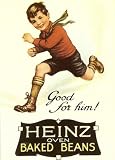 S1353 SMALL HEINZ OVEN BAKED BEANZ METAL ADVERTISING WALL SIGN RETRO ART: Wall Ovens