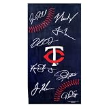 Forever Collectibles MLB Minnesota Twins 30X60 Printed Signature Ball Towel