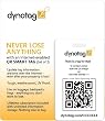 Dynotag Internet Enabled QR Code Smart Luggage Tags - Ready to Use - 2 Luggage Tags with Chains