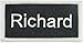 Richard Name Tag Patch Uniform ID Work Shirt Badge Embroidered Iron On Applique