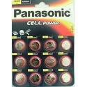 Panasonic CR-2032 Lithium Coin Battery - Twelve Pack