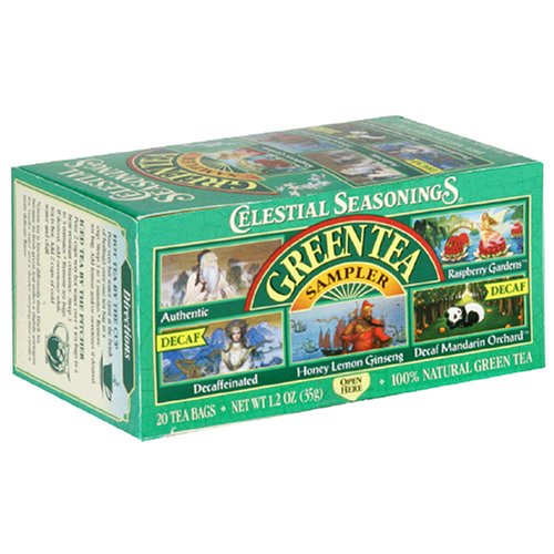 Celestial Seasonings Green Tea Sampler, Variety Pack of 6 Flavors, Tea Bags, 20-Count... by Celestial Seasonings