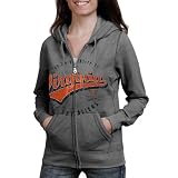 NCAA Virginia Cavaliers Ladies Ash Swept Full Zip Hoodie Sweatshirt