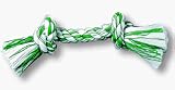 Booda Fresh N' Floss 2 Knot Cotton Rope Large Tug for Dogs (large, 2-knot rope bone - 15'' long x 3.5'')