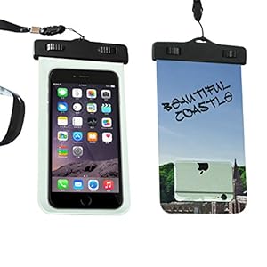 SMOSSE waterproof bag/ snowproof/ dustproof/ sandproof bag for iphone 6S Plus, 6P,6S,6, Sumsang Galaxy S6, S4- beautiful coastle