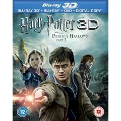 Harry Potter And The Deathly Hallows Part 2 (Blu-ray 3D + Blu-ray + DVD + Digital Copy) [2011][Region Free]