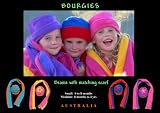 Cozyosko Beanie & Scarf 8 mths - 3 years - Aqua with Yellow Stars