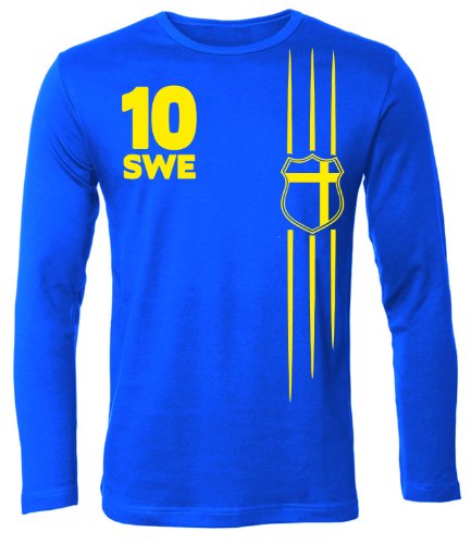 FUSSBALL WM 2014 – SCHWEDEN FANSHIRT 3297(HL-B) Gr. XXL