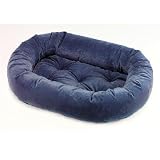 Bowsers Microvelvet Donut Dog Bed (Slate Blue, X-Small (21in x 16in))