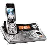 Uniden CLX465 5.8 GHz DSS Expandable Cordless Phone with Color LCD Handset and Dual Keypads (Silver)