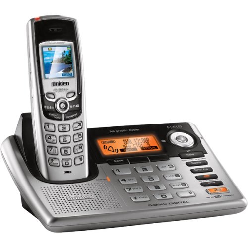 Uniden CLX465 5.8 GHz DSS Expandable Cordless Phone with Color LCD Handset and Dual Keypads (Silver) Uniden CLX465 5.8 GHz DSS Expandable Cordless Phone with Color LCD Handset and Dual Keypads (Silver)