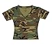 Rothco Womens V-Neck T-Shirt - Woodland Camo, Large