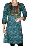 IMAGE OF Gorgeous Look Cotton Kurta Top Tunic with Hand Block Print & Long Sleeves