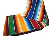 Large Authentic Mexican Blankets Colorful Serape Blankets Orange