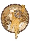 Round Portrait, 1897 Clearance Sale Giclee Poster Print by Alphonse Mucha, 32x44