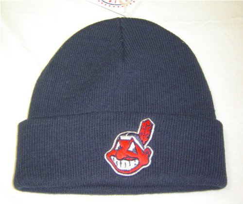 Cleveland Indians Embroidered Beanie / Knit Cap with Cuff
