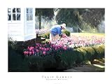 Tulip Garden, Flower Garden Art Poster Print by Anthony Watkins, 32x23.75