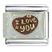 Jewelry : I Love You Heart Valentine Italian Charms Bracelet Link