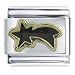 Jewelry : Black Shooting Star Italian Charms Bracelet Link