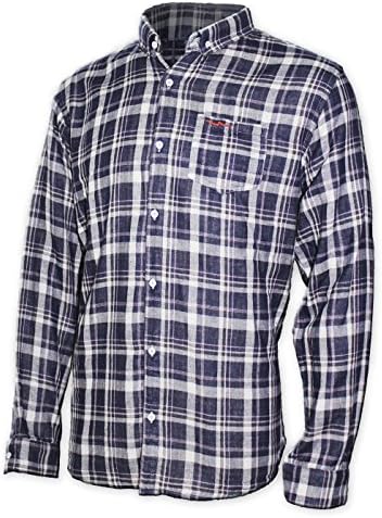 Double Sided Plaid Flannel (M, Blue)