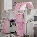 Furniture online: Spring Garden Loft Tent - Pink With Purple Trim