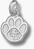 Connecticut Huskies UC Paw 3/8 Charm - Sterling Silver Jewelry