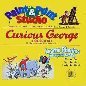 Curious George Paint & Print Studio and Learns Phonics for Kindergarten - 1st Grade
