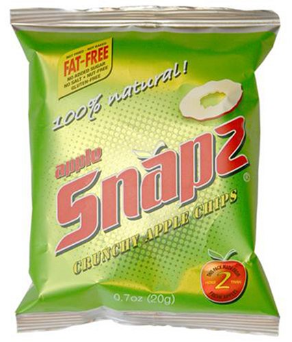 Applesnapz Apple Chips Plain, 0.7-Ounce Bag (Pack of 12) by Applesnapz