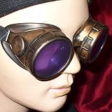 Steampunk Victorian Goggles Glasses gold Lila