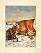 1905 Print Nico Jungmann Art Ice Shanty Fishing Fisherman Ice Fjord River Norway - Original Color Print