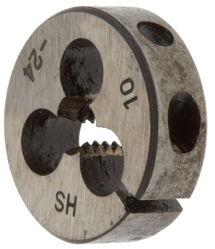 “#2-56 round adjustable three pronged carbon steel threading die, 7/32″” die diameter”