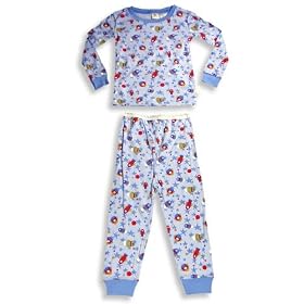 Dream Baby – Toddler Boys 2-Piece Cotton Pajama Set, Lt. Blue, Multi